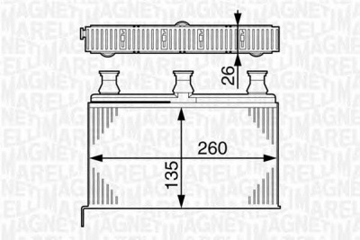 MAGNETI MARELLI 350218281000 -  Теплообменник, отопление салона